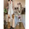 Women Summer Cool Feeling Lyocell Cowl Neck Cami Tank Top Solid Color Fashion Sleeveless Designer Style Casual Top