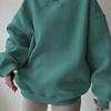 Women's Casual Sweatshirts Solid Color Long Sleeve Round Neck Loose Fit Oversize Sweatshirt Hoodie