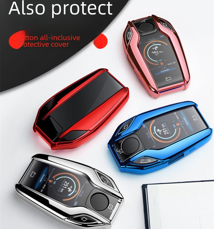 TPU LCD Nyckelskydd för BMW 5-, 6-, 7-serien & X3-modeller