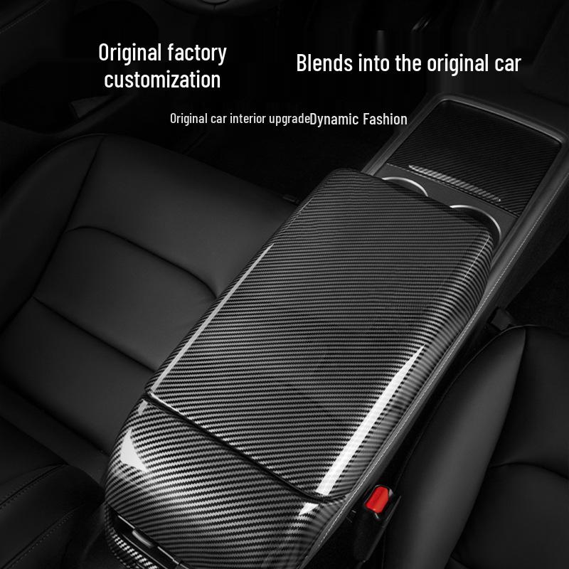 Tesla Model 3/Y/YL TPE Armrest Box Cover - Protective Center Console Interior Accessory