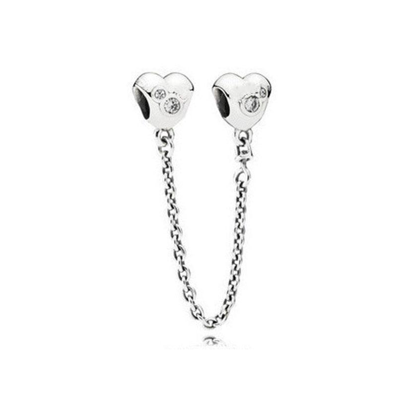 New Plated Copper Moon Star Love Safety Chains Spacer Bead Charm Fit Original Bracelet For Women Diy Jewelry