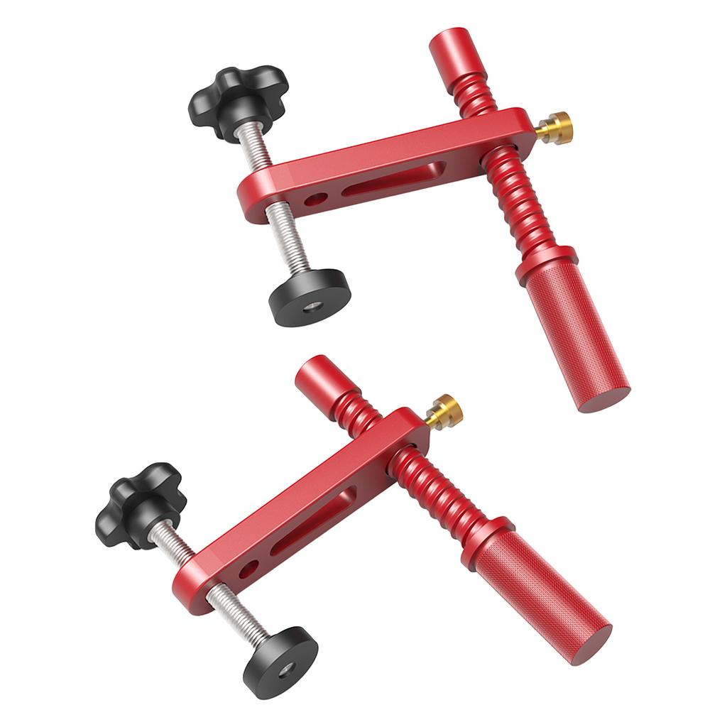 2PCS Bench Dogs Clamp 19mm Red Color Adjustable MFT Table Hold Down Clamp for Woodworking