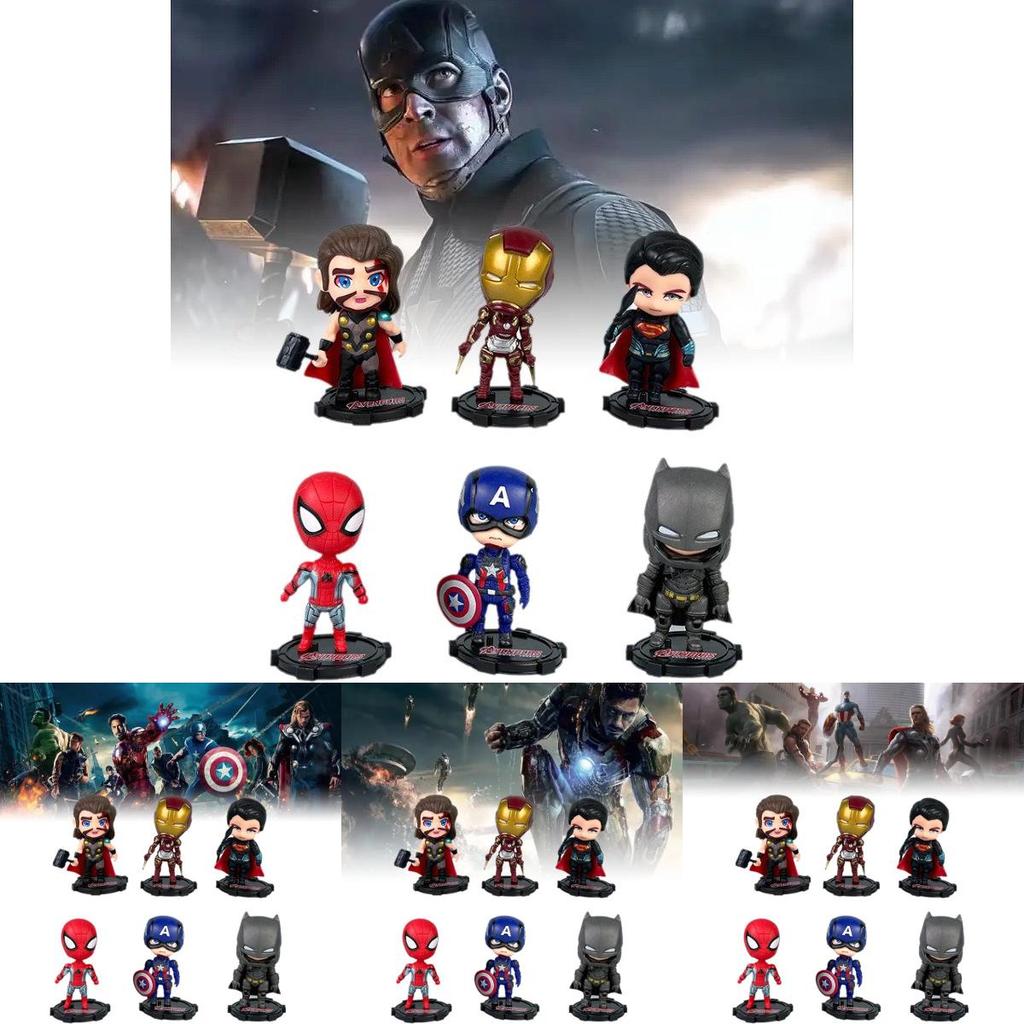 Adorable Q Version Action Figures Captain America Pvc Models