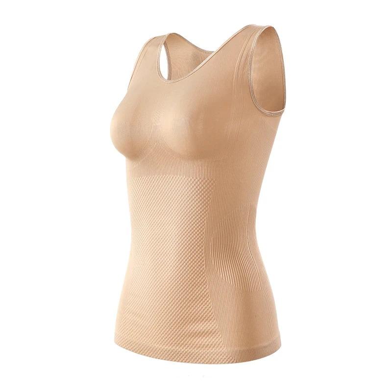 

Женская утягивающая майка на бретелях, формирователь тела, корректирующая одежда, бесшовный жилет с контролем живота one size чёрный