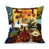 Creative Cute Cat Design Double-Sided Printed Pillow Cover Short Plush Suitable Living Rooms Bedrooms Sofas Throw Cushion Cover