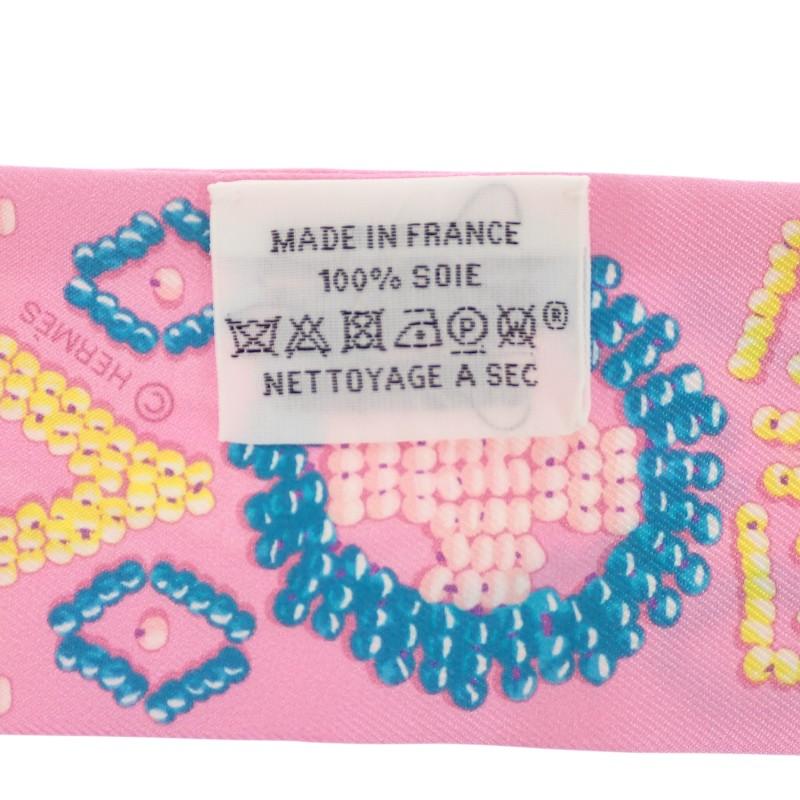 HERMES   scarf pink/blue silk Women