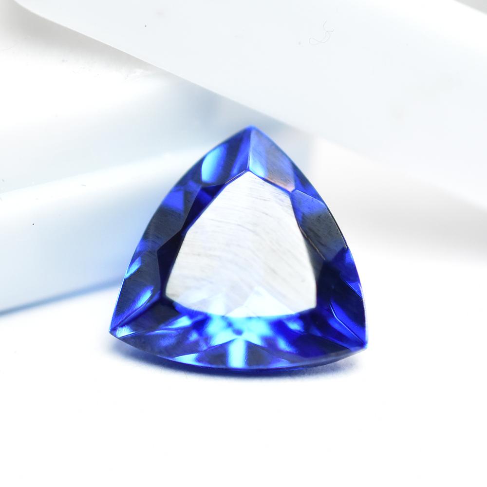 Natural Blue Tanzanite Loose Gemstone 7 Ct Trillion Shape for Jewelry Making and Gem Collections