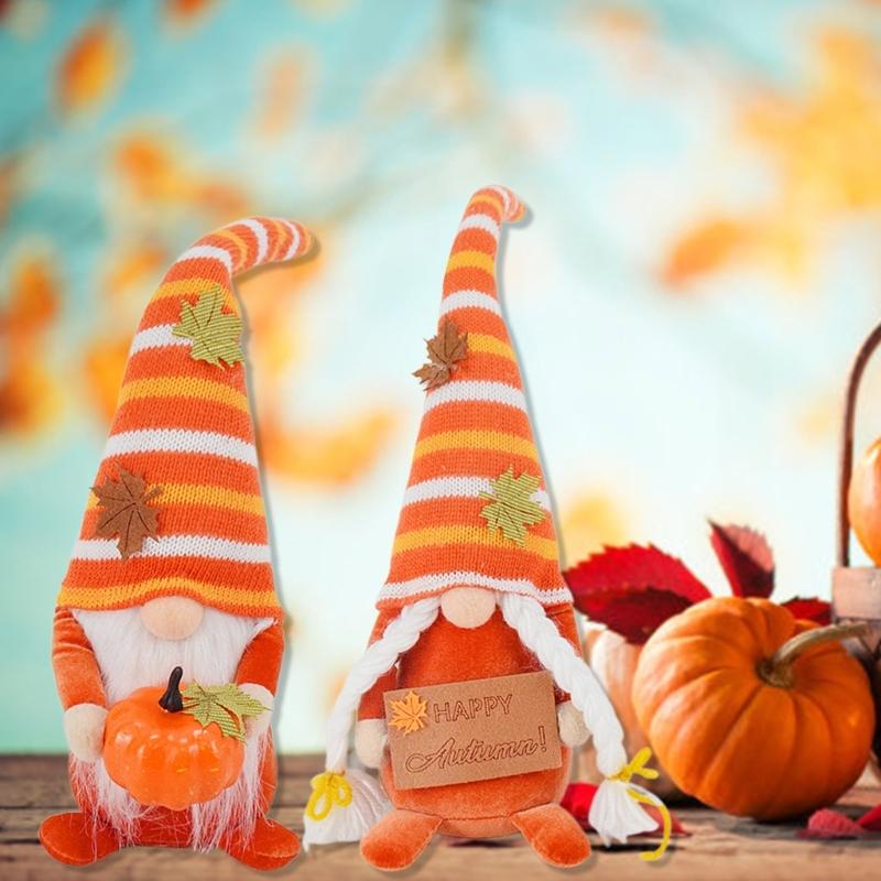 Fall Gnomes Plush Decorations,Scandinavians Tomte Gnomes Doll Handmade Facelss Doll,Gnomes Ornamet Festival Home Decors