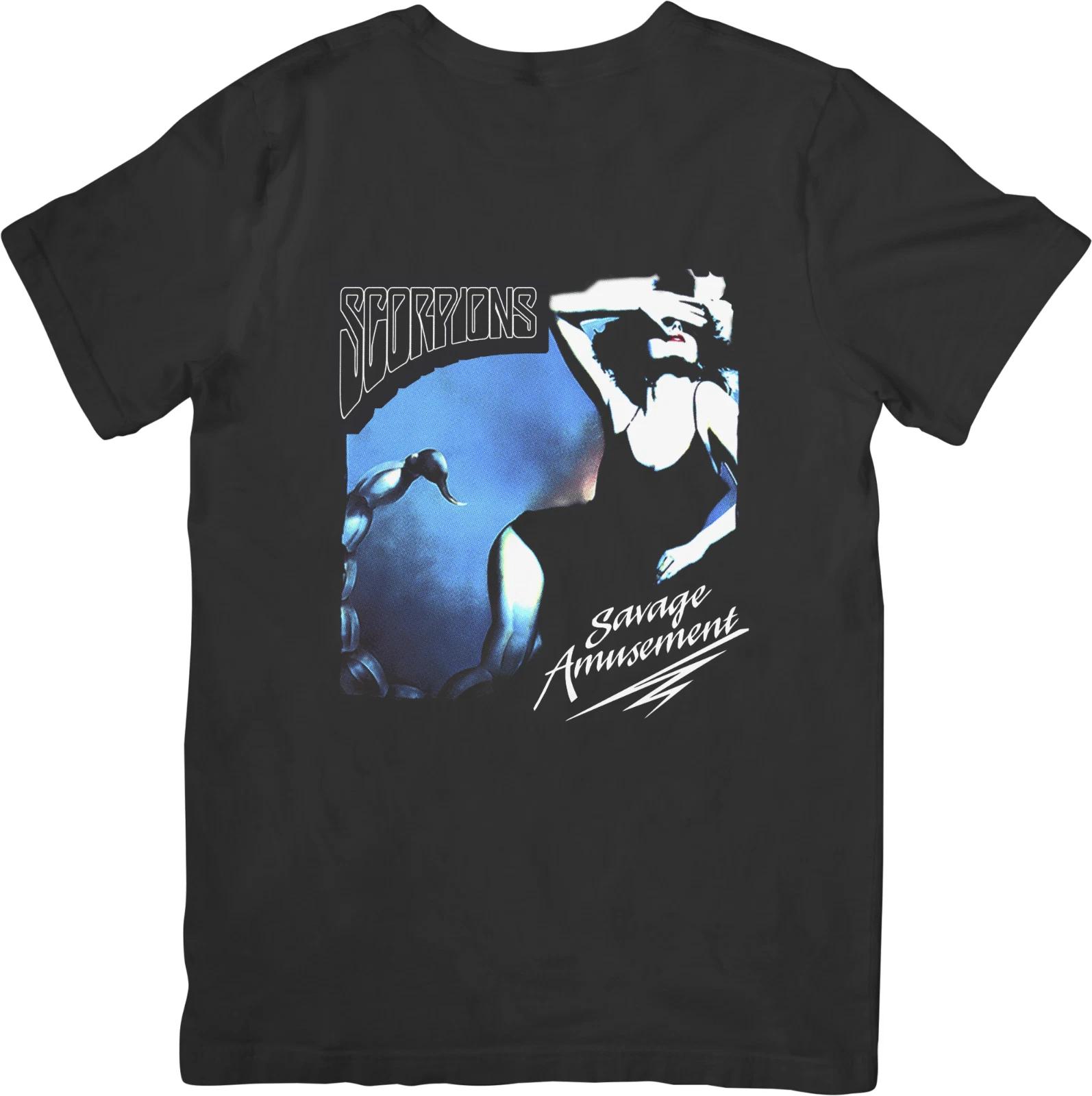 

Scorpions хэви-метал Музыка Подходит для мужчин и женщин Качественная хлопковая футболка Черная 4XL