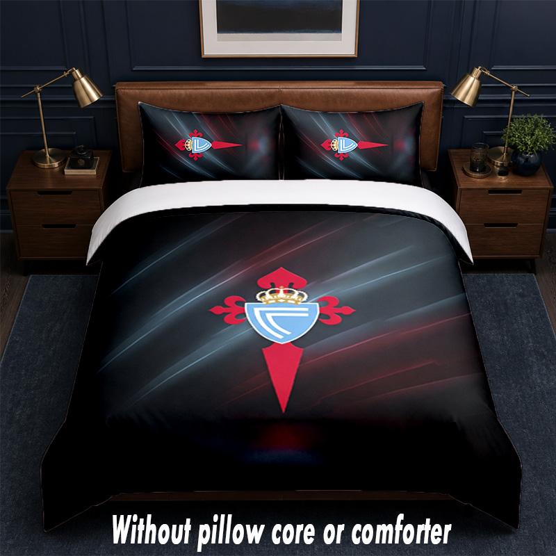 Celta Vigo FC Design Bed Bedding Set 1 Duvet Cover + 2 Pillowcases Soft Breathable Household Bed Linens
