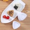2Pcs Sushi Mold Rice Ball Maker 2-in-1 Triangular Onigiri Press with Lunch Box Compact Kitchen Tool for Bento Picnic Office Meals