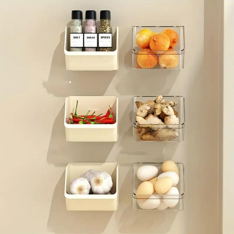 Wall-mounted Storage Box Kitchen Onion Ginger and Garlic Rack Ginger Garlic Wall-mounted Storage Basket Household Seasoning Storage Box