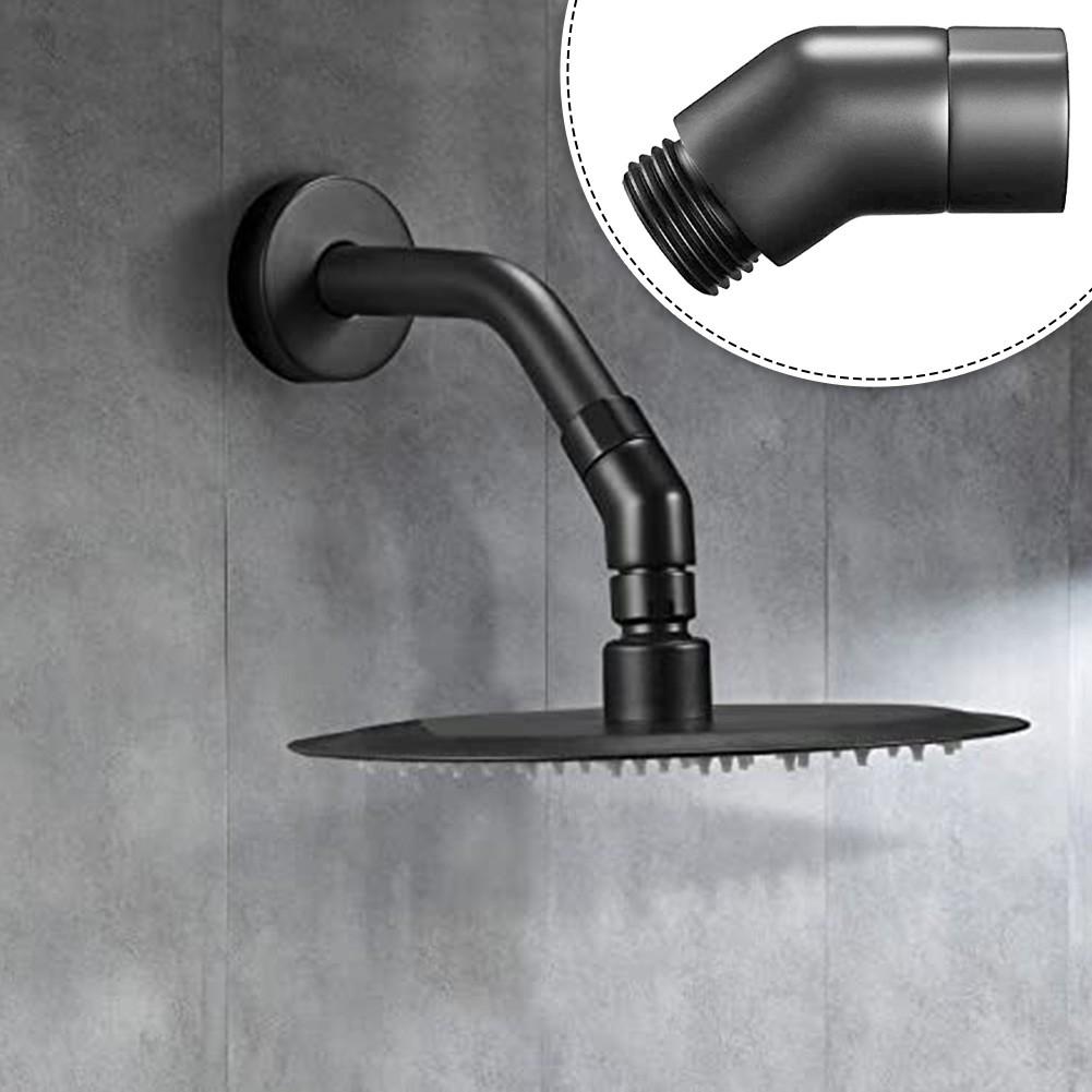 

Black Finish Stainless Steel Shower Elbow Connector for G1/2 Hand Shower