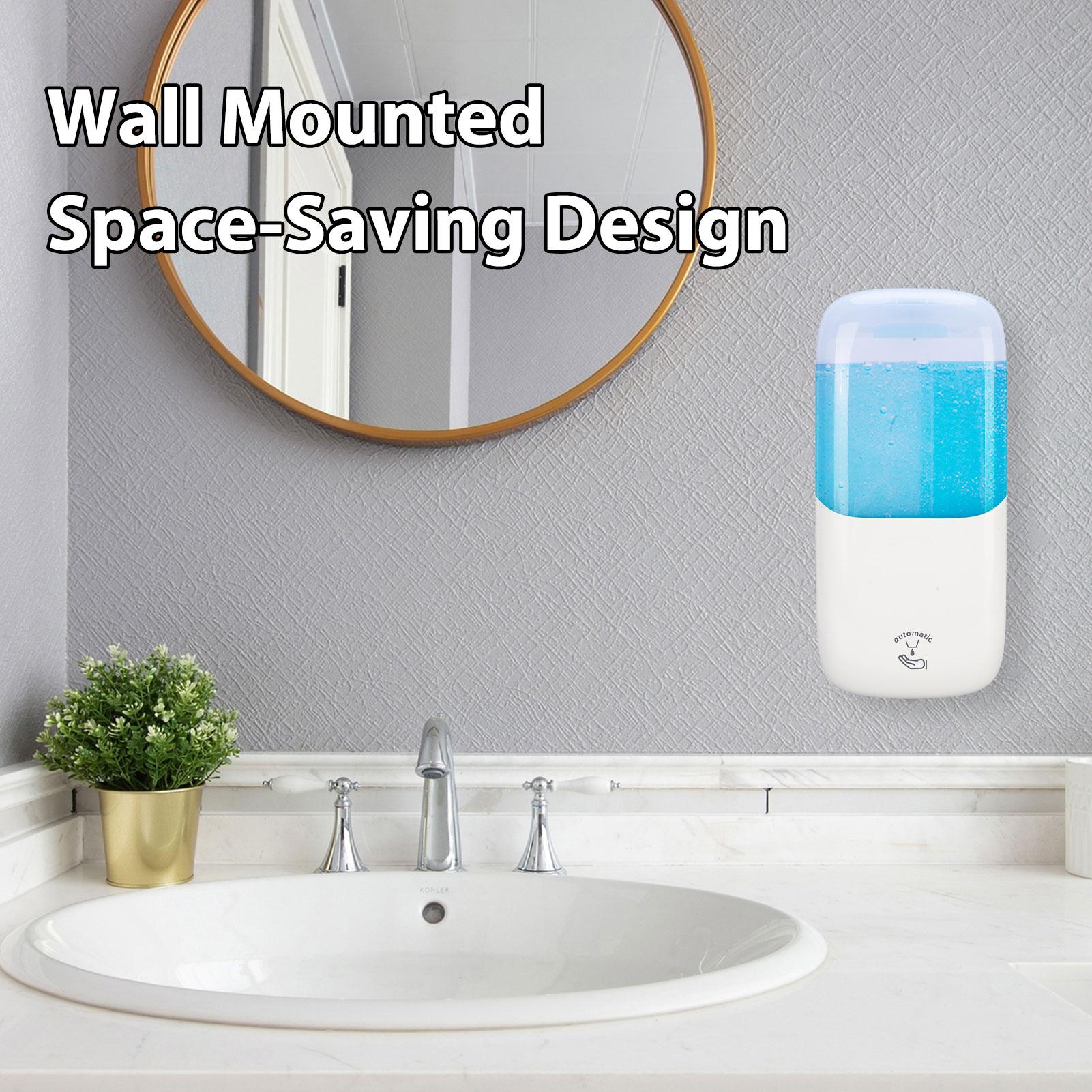 

Automatic Liquid Soap Dispenser Wall Mount 1000mL Large Capacity for Kitchen Bathroom Commercial