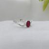 Angel Wings Ring, Lab Created Ruby Silver Ring, Pure 925 Sterling Silver Handmade Jewelry, Women Silver Ring