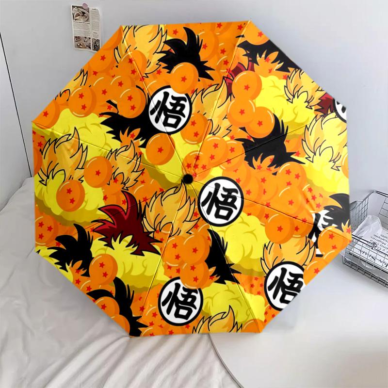 1 PC Automatic Folding Umbrella - Dragon Ball Z Pattern Portable Foldable Design With 8 Ribs Christmas Birthday Gifts