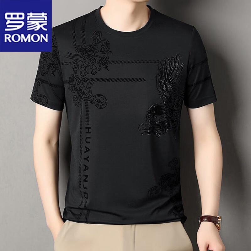 ROMON Men's Ice Silk Quick-Dry Short-Sleeve T-Shirt
