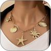 Paper Clip Necklace Bow Pentagram Shell Pearl Love Denim Boots Necklace