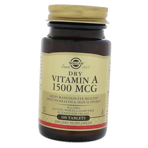 

Вітамін А, Dry Vitamin A 5000, Solgar 100таб (36313044) 100tab