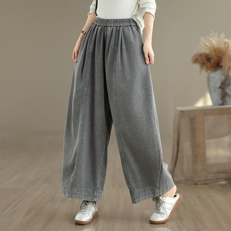 Autumn  New Big Size Women Jeans Loose Denim Trousers Long Pants Casual Plus Size