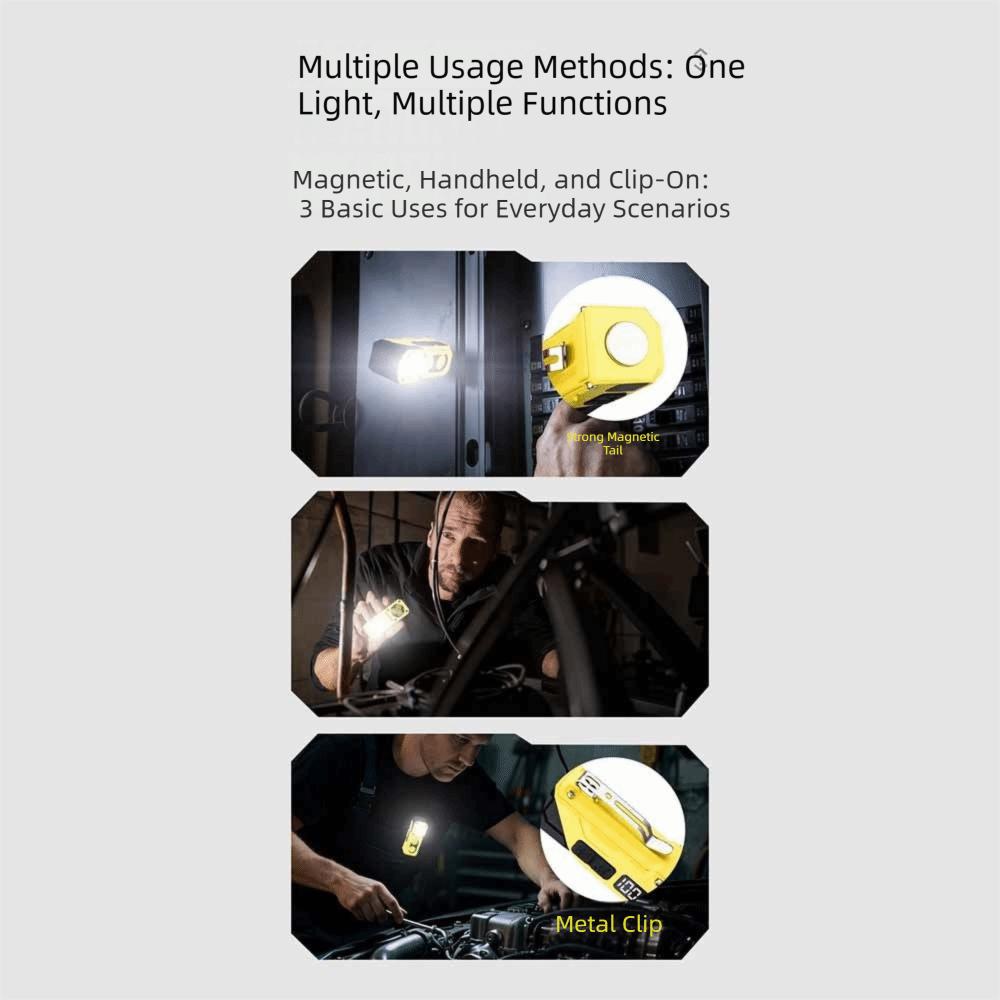 Portable Helmet Clip Light Magnetic Cap Clip Light Work Lighting Inductive Headlamp  Night Use