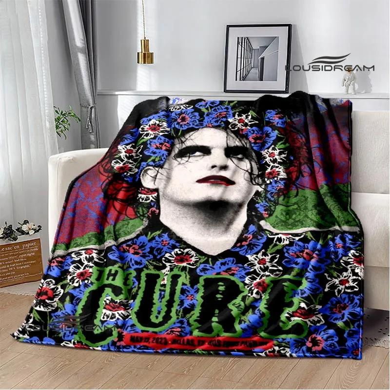 Rock band The cure Printed blankets picnic blanket Warm Flannel blankets Soft and comfortable blanket bed linings Birthday Gift
