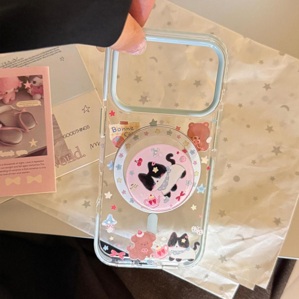 Cute Cat Magnetic Phone Case for iPhone 16, iPhone 17, and iPhone 17 Pro Max