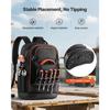 SucceBuy Tool Backpack 65 Pockets Tools Storage Organizer Bags with Laptop Compartment Molded Base for Electrician Repairman