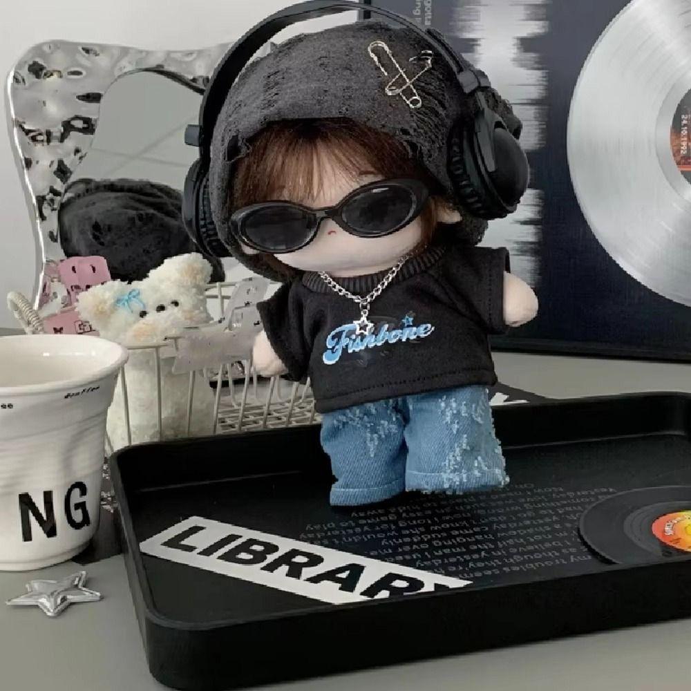 Street Style 20cm Cotton Doll Clothes Hoodie Plush Doll Clothes Idol Doll Clothes  20cm Cotton Doll