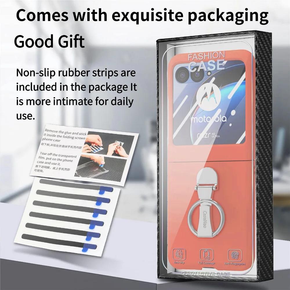 Husă pentru telefon cu suport pentru inel pentru Motorola Razr 50 Ultra Mooto Razr40 Ecran din spate Husă film de protecție din sticlă temperată