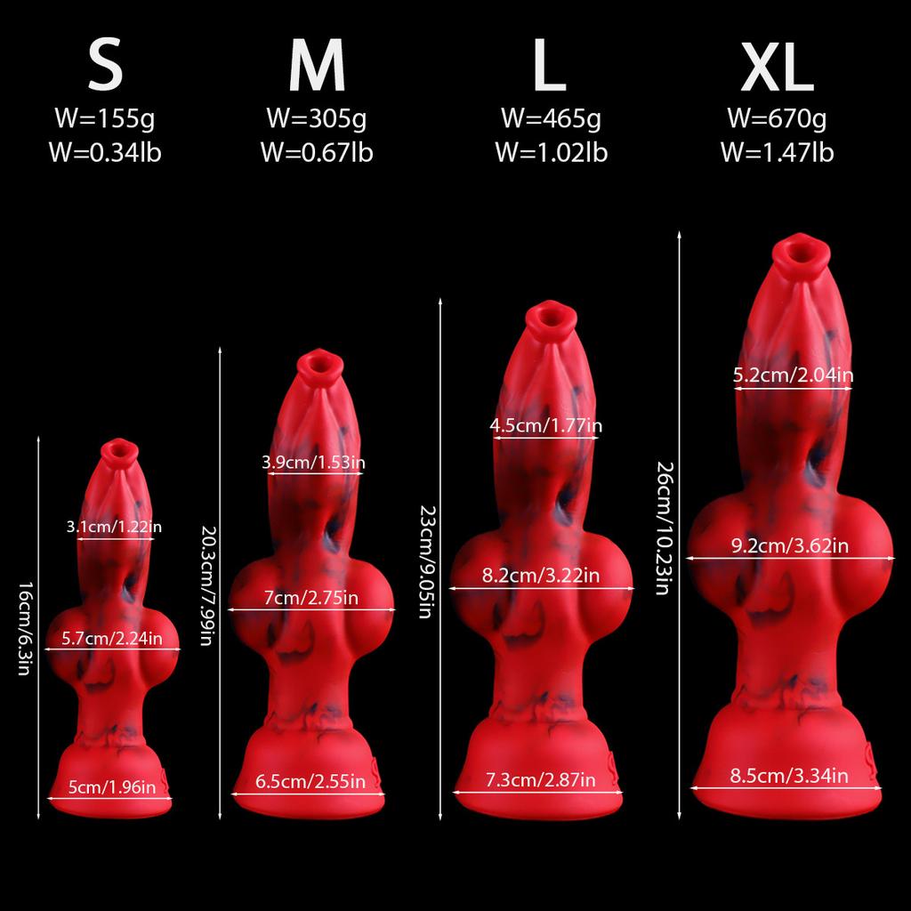New Dog Cock Simulation Animal Penis Dog Hanging Dildo Female Masturbation 133.33cm-Inch Adult Sex Product