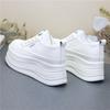 Fashion Wedge Heel Sneakers Shoes Comfy Casual Shoes Female 8cm High Quality Microfiber Leather White Platform Sneakers for Women