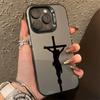 For iPhone 16 Pro Max 15 14 13 12 11 Stylish Three-Color Cross Phone Cover For iPhone XS Max X XR SE 3 2022 Matte Hard Back Case