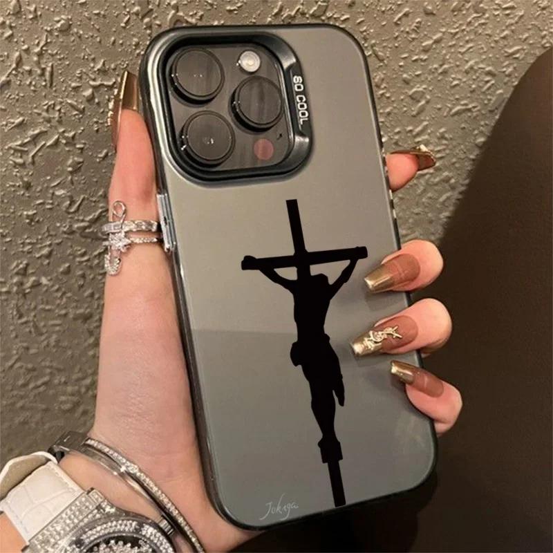 

Christian Belief Jesus Cross Phone Case For iPhone 16 15 14 13 12 11 Pro Max XS X XR 7 8 Plus Mini SE 2020 2022 Shockproof Funda iPhone 13 mini