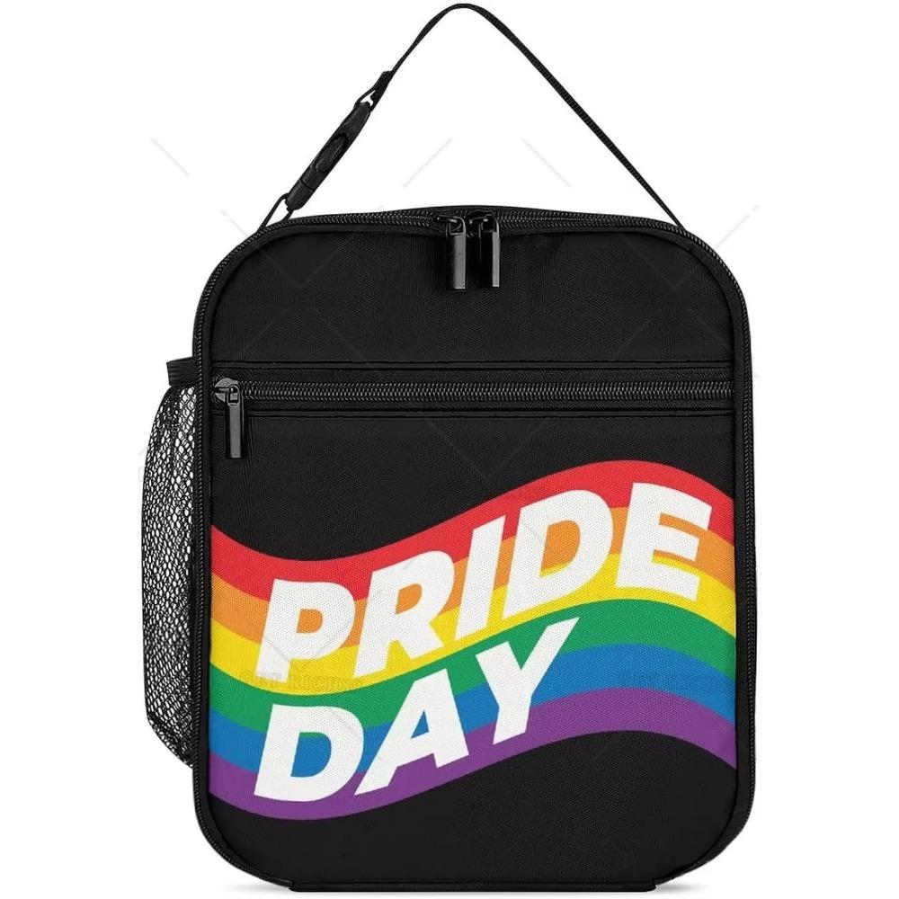 Pride Month Gay Pride Ally Brotdose für Damen Herren Niedliche Tragetasche Lunchbox mit Tasche Isolierte Taschen für Arbeit Büro Reisen Picknick