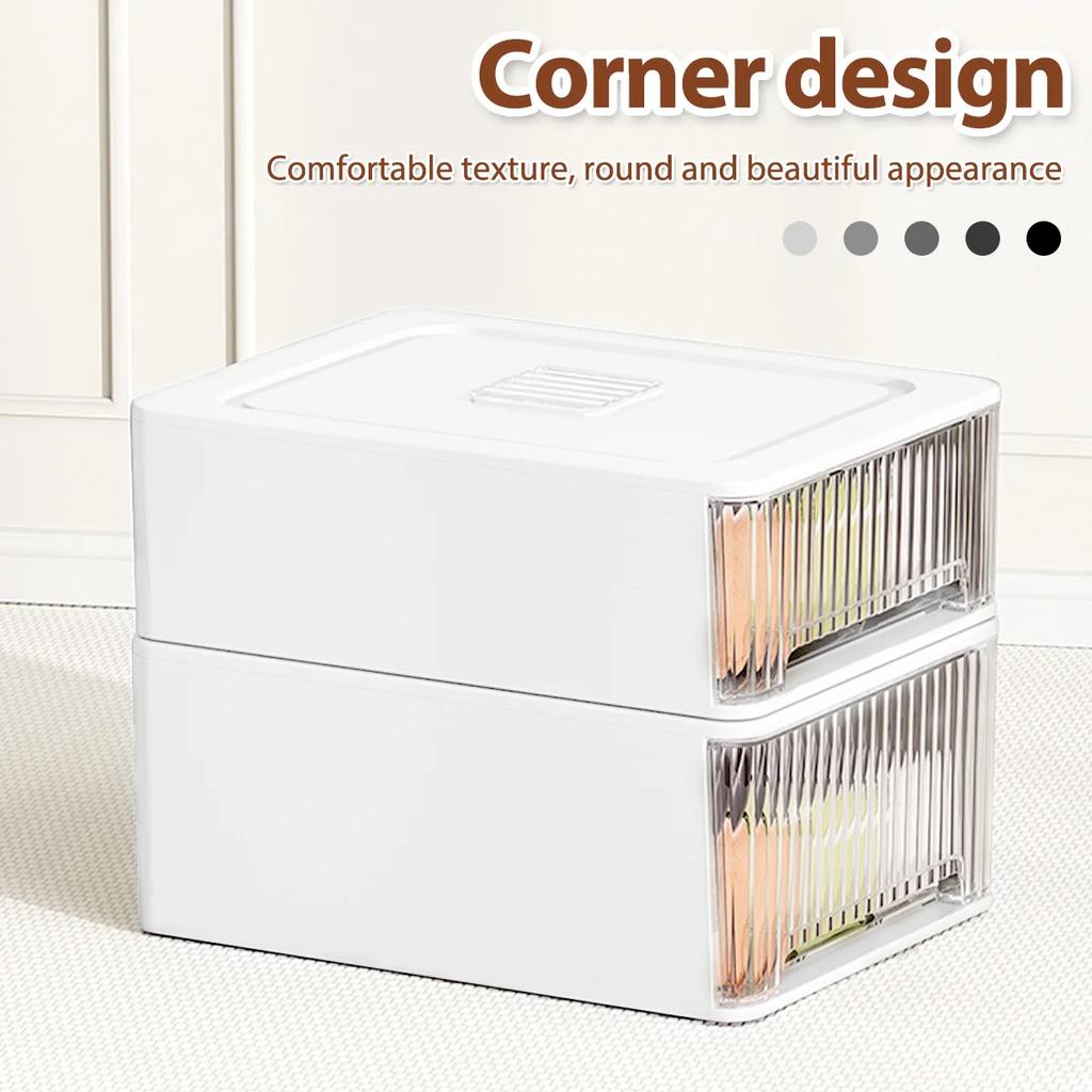 Underwear Organizers Bra Socks Clothes Storage Box with Detachable Separator PET Stackable Cabinet Drawer Underwear Divider Bin
