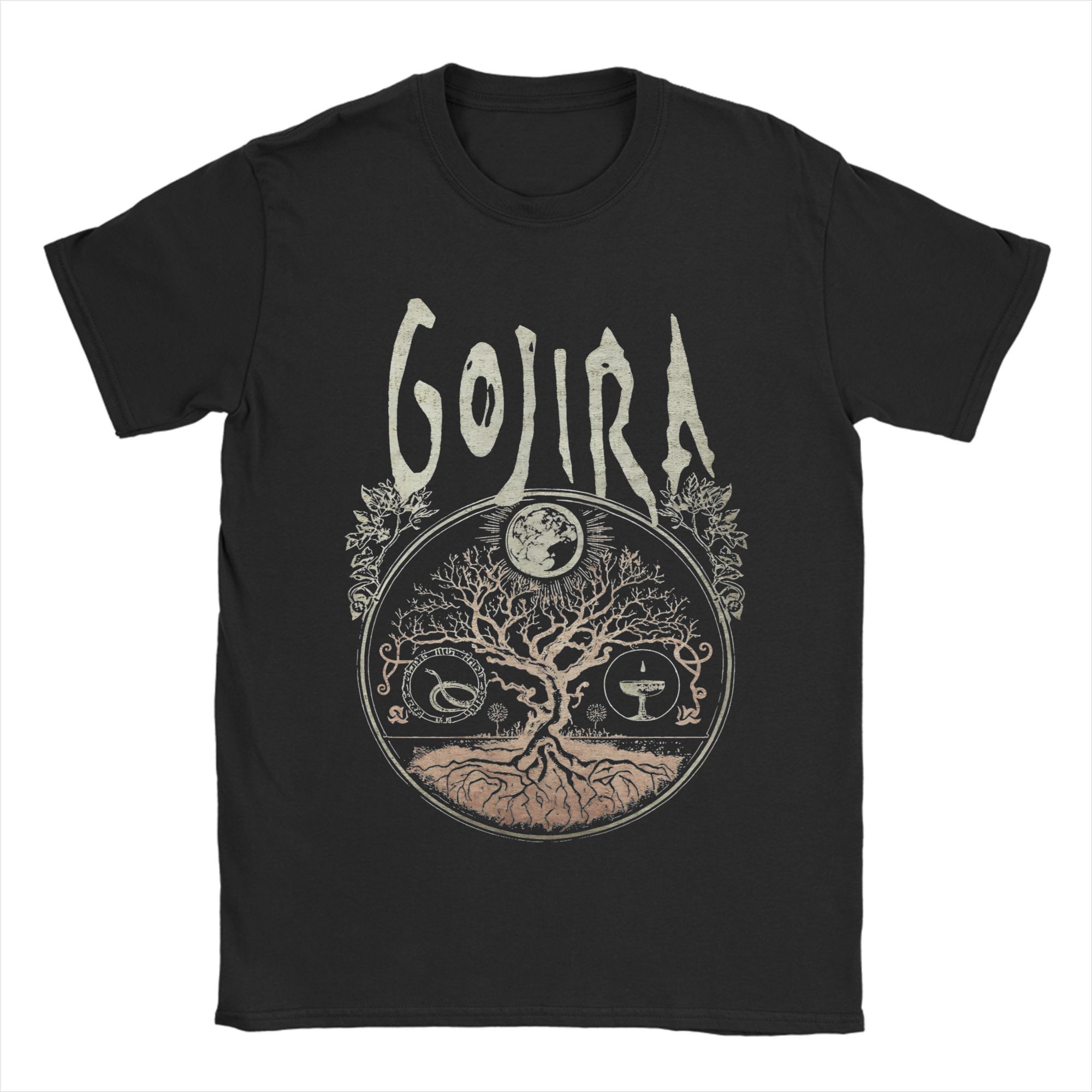 

Vintage Gojiras Rock Metal Band T-Shirts Men Round Neck 100% Cotton T Shirt Short Sleeve Tees Original Tops 4XL