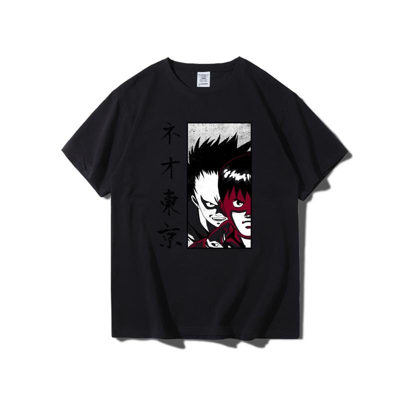 

Men Premium Cotton Neo Tokyo Print Tees Funny Harajuku Style Combed Cotton Tshirt