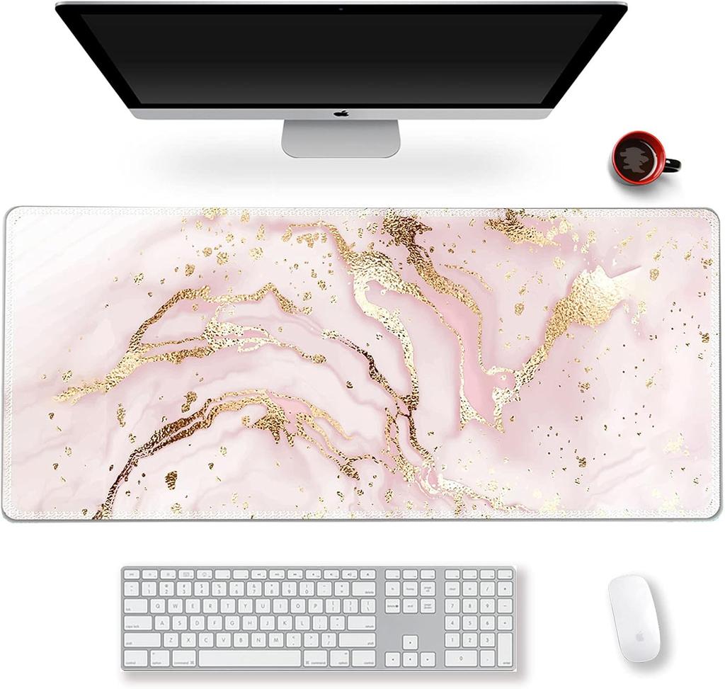 Large Gaming Mouse Pad XXL Extended Keyboard Mat Desk pad Mousepad Desk Decor Writing Pad Non-Slip Base Work Game Office Home
