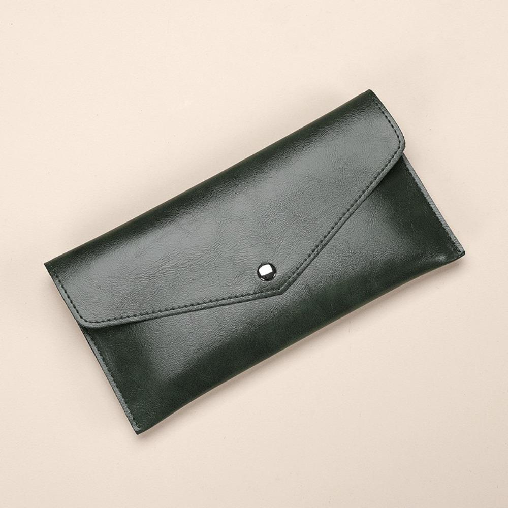

New PU Leather Wallets Large Capacity Portable Coin Pouch Phone Bag Women зелёный