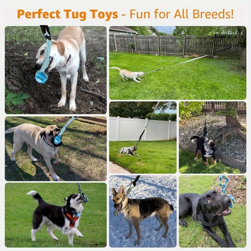 1PC Outdoor Elastic Rope Pull Dog Toy, Tree Stump Pull Toy, Interactive Exercise Game Rope and Chew Rope Toy