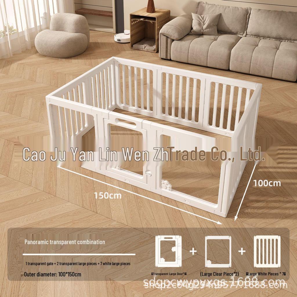 Clear Acrylic Indoor Dog Fence & House for Small Breeds
