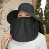 Adjustable Sunshade Shawl Cap Face Cover Picking Tea Hat Sun Hat Shawl Mask Hat  Women