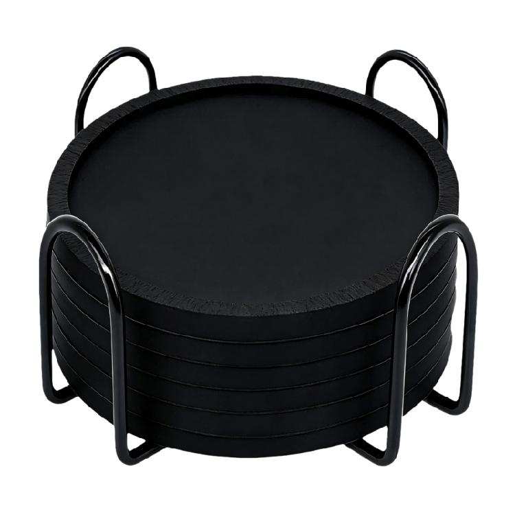 

6/12Pcs Round Silicone Coasters With Holder Set Protect Tables From Condensation And Liquid Leakage Easy To Clean