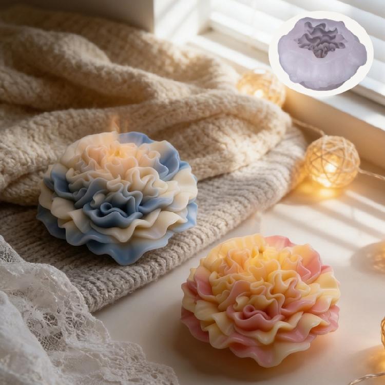 Flower Shape Silicone Mold For Candle Crafts Making Handmade Soap Food Safe Crafting Accessories