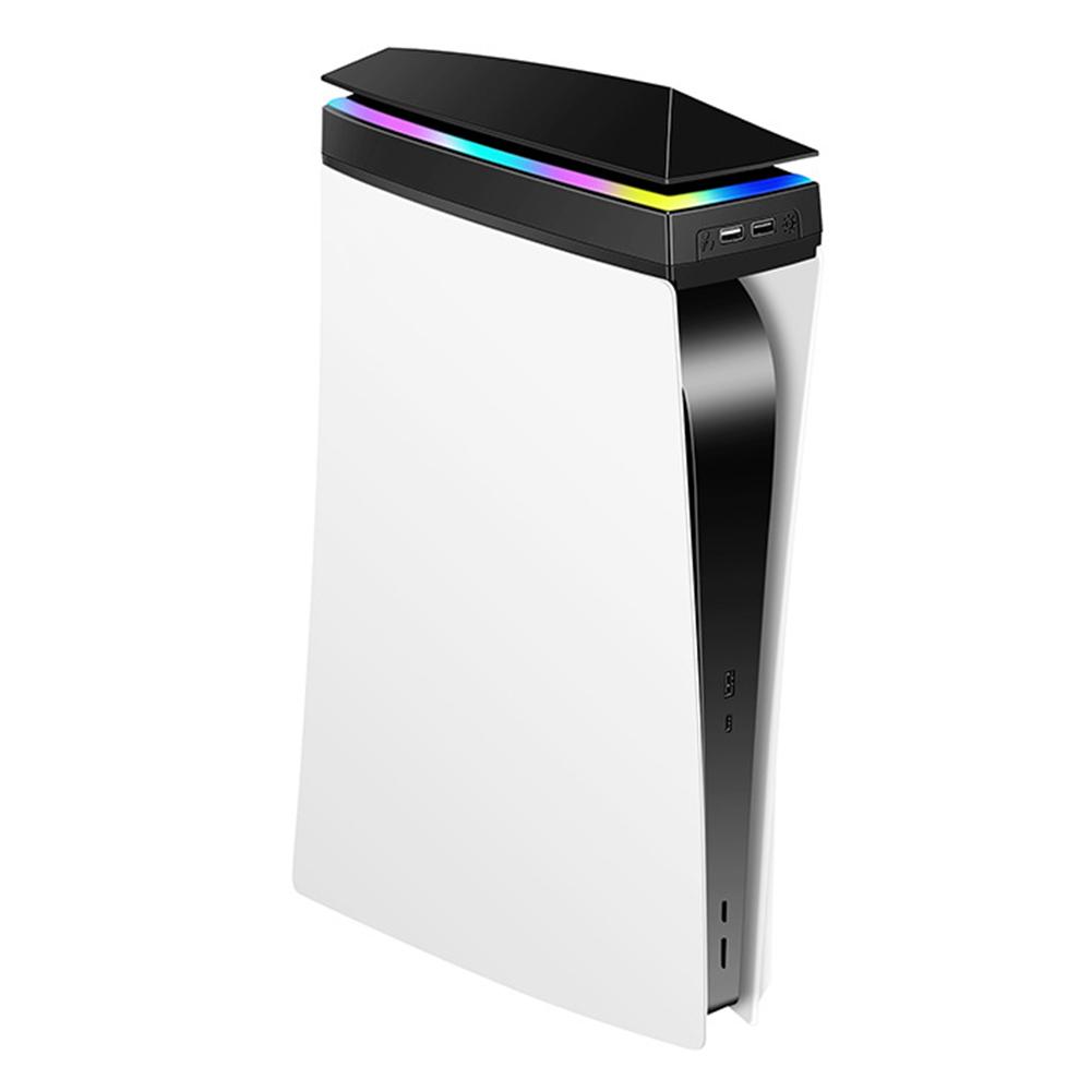 Console Cooling Fan 3 Wind Speed Colorful LED Light for PS5 Console Disc Edition/Digital Edition
