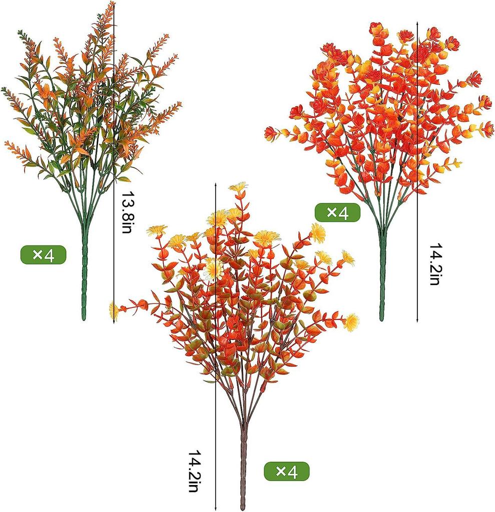 Customized Autumn Green Plants Autumn Eucalyptus Lavender Violet Fake Flower Bouquet Artificial Simulated Plant Flowers