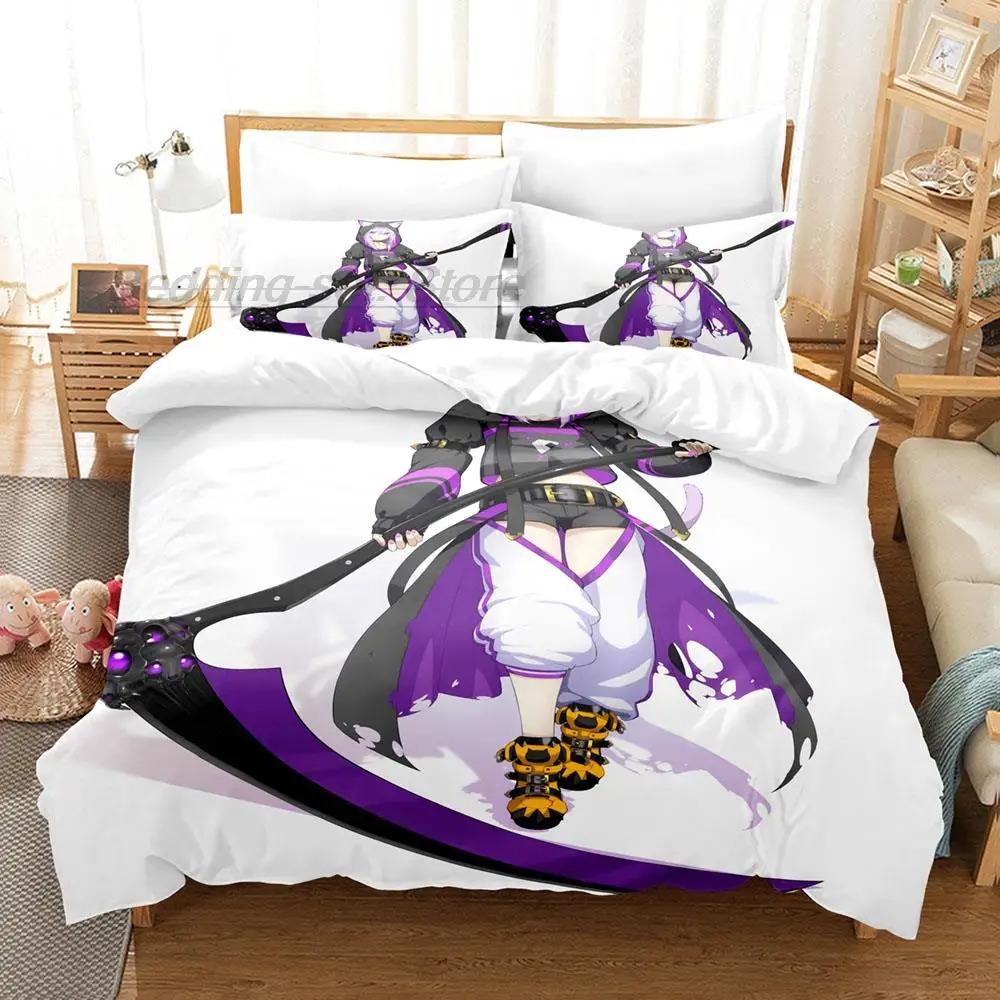 Hololive Neko Mata Okayu Ložní souprava Jednolůžko Dvojlůžko Plná Velikost Queen King Ložní souprava Aldult Dítě Ložnice Sady povlečení 3D Anime