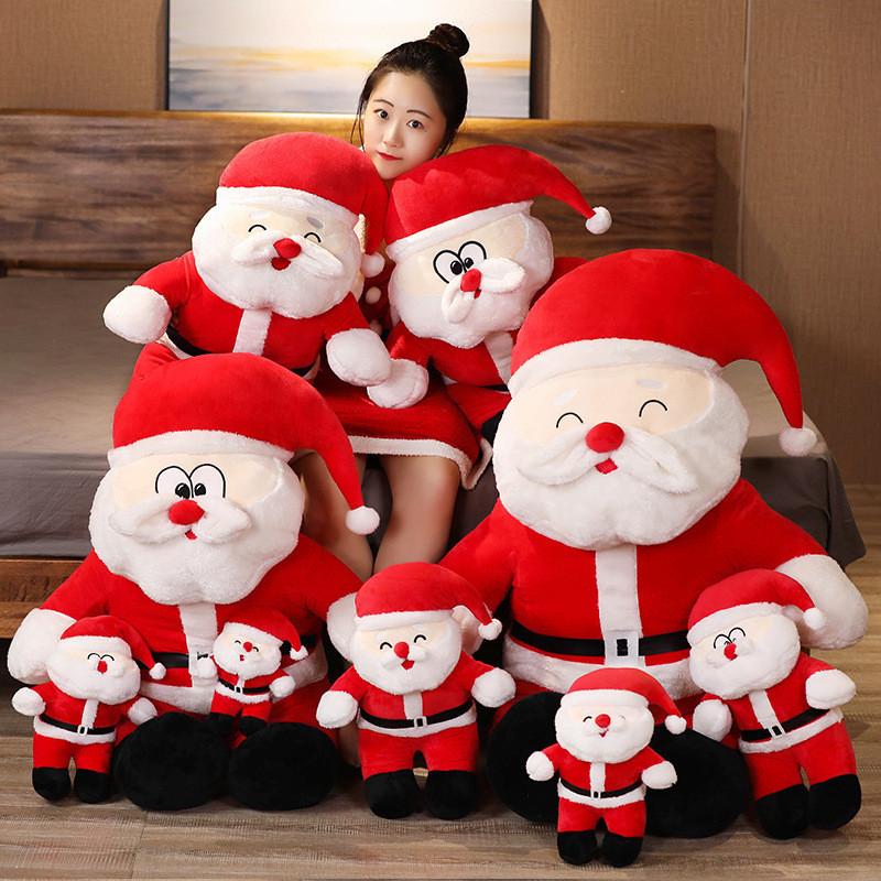 Adorable Plush Santa Claus Doll Christmas Cushion Soft Toy For Kids Gift 35cm 50cm 80cm 100cm