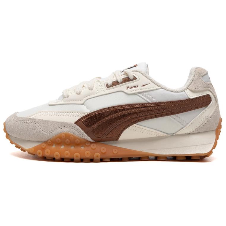 New PUMA Blktop Rider Low Top Casual Shoes Unisex White Brown Gray 393151-08